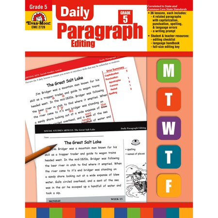 Evan-Moor Educational Publishers Daily Paragraph Editing Book, Teachers Edition, Grade 5 2728